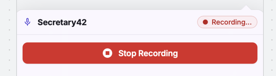 Secretary42 recording state on macOS